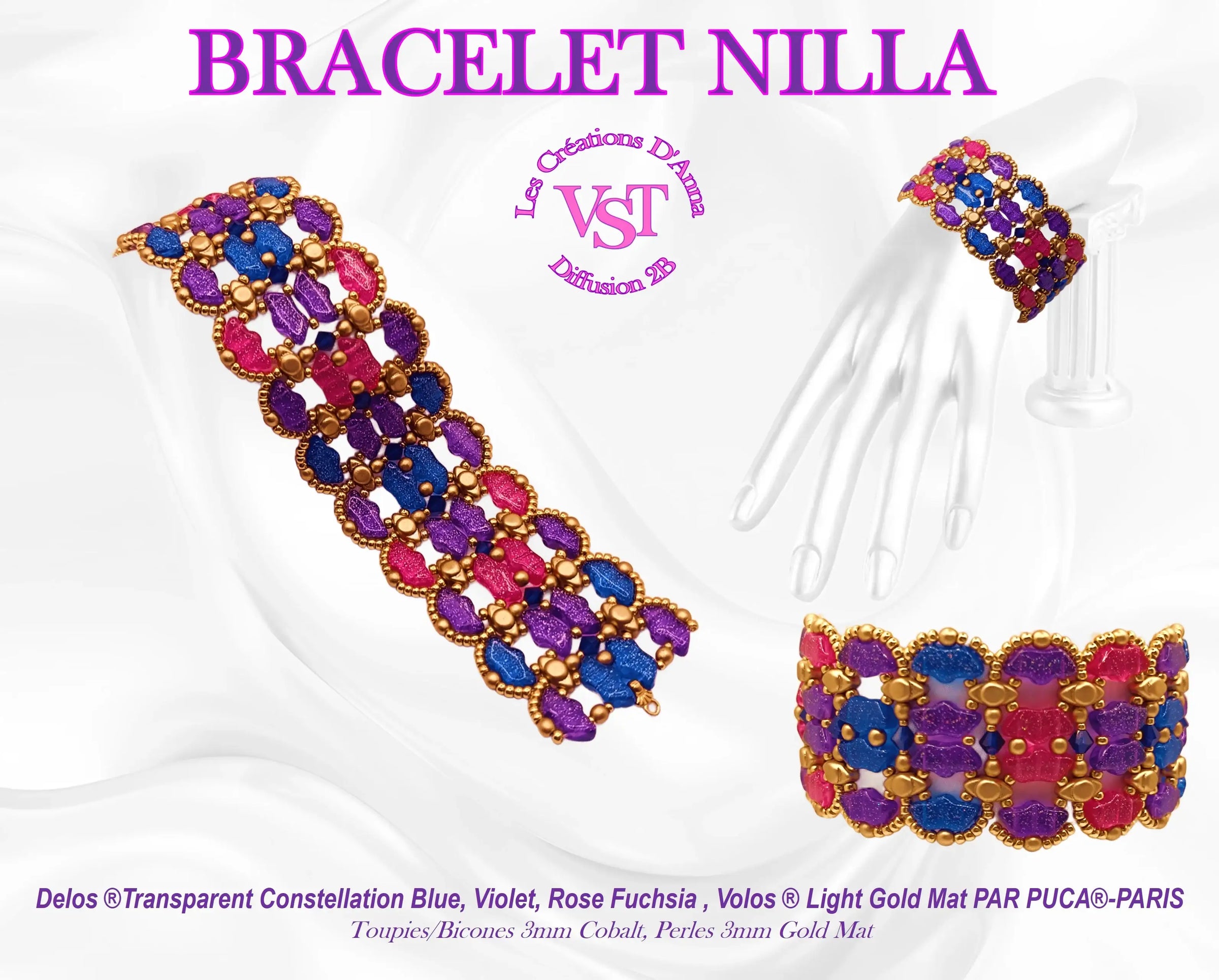 Nilla Bracelet Pattern Les Creations d' Anna - Nilla Bracelet Pattern Les Creations d' Anna - Default Title , The Argus Collection