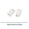 Branches Magnetic 3-hole Clasp in Real Platinum Plate-The Argus Collection