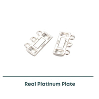 Branches Magnetic 3-hole Clasp in Real Platinum Plate-The Argus Collection