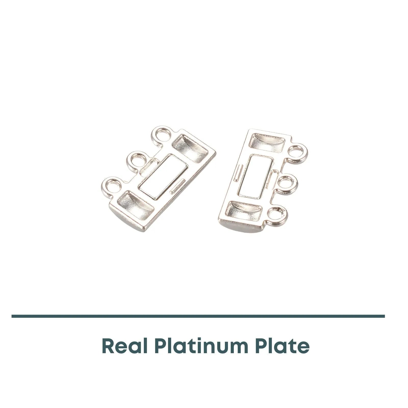 Branches Magnetic 3-hole Clasp in Real Platinum Plate-The Argus Collection