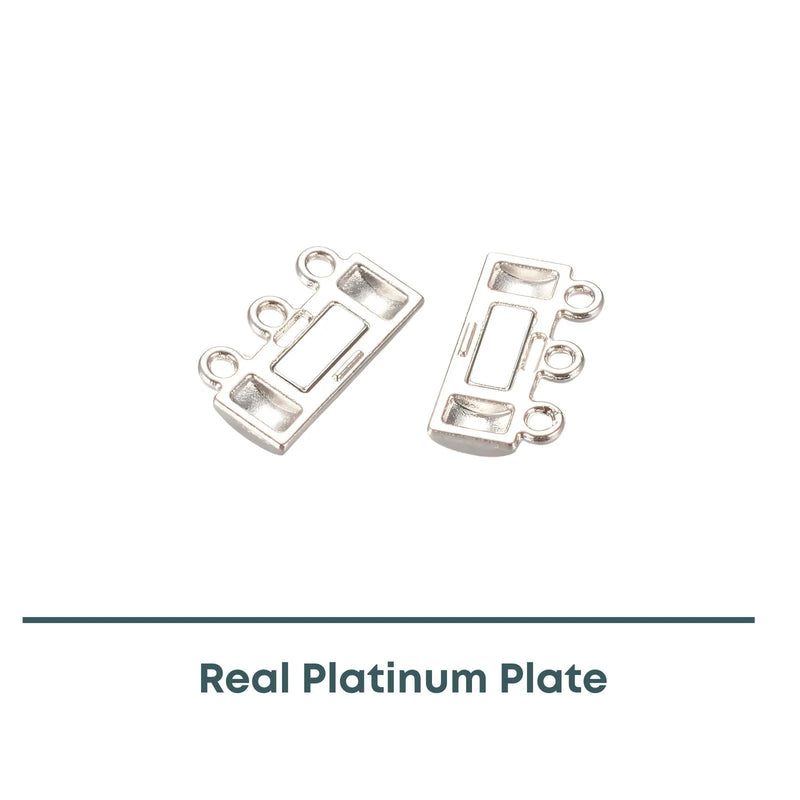 Branches Magnetic 3-hole Clasp in Real Platinum Plate-The Argus Collection