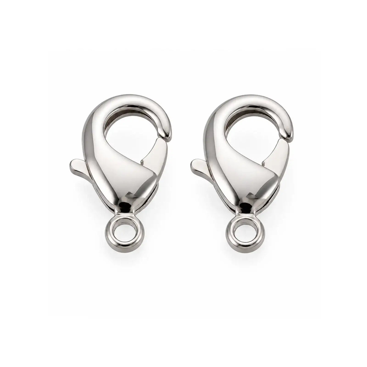 BrassLobsterClasp-15mm-Platinum - The Argus Collection
