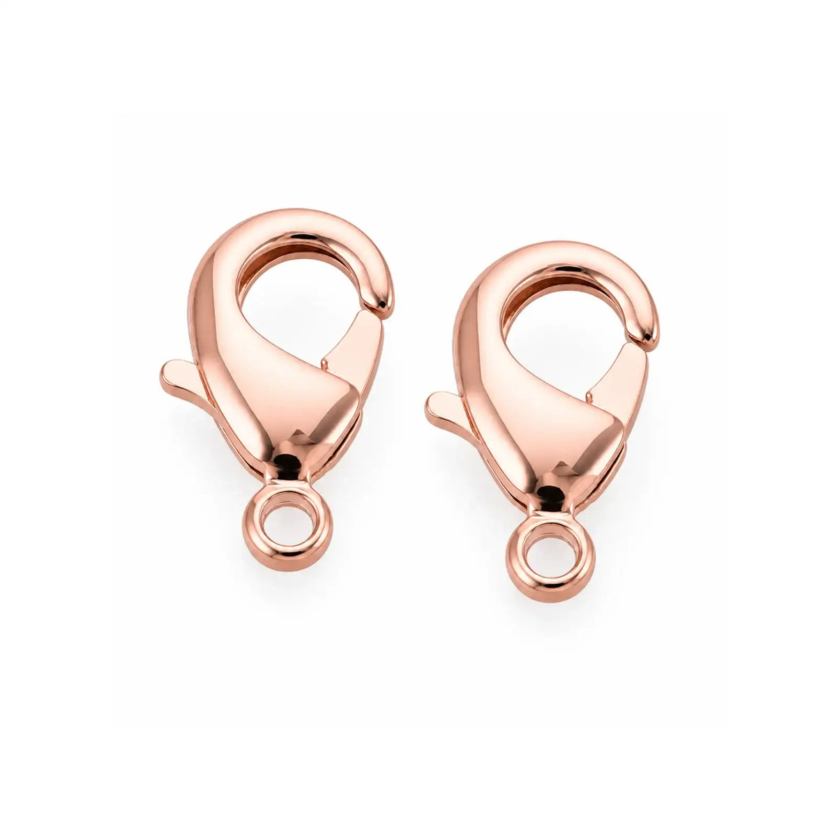BrassLobsterClasp-15mm-RoseGold - The Argus Collection