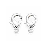 BrassLobsterClasp-15mm-SterlingSilver - The Argus Collection