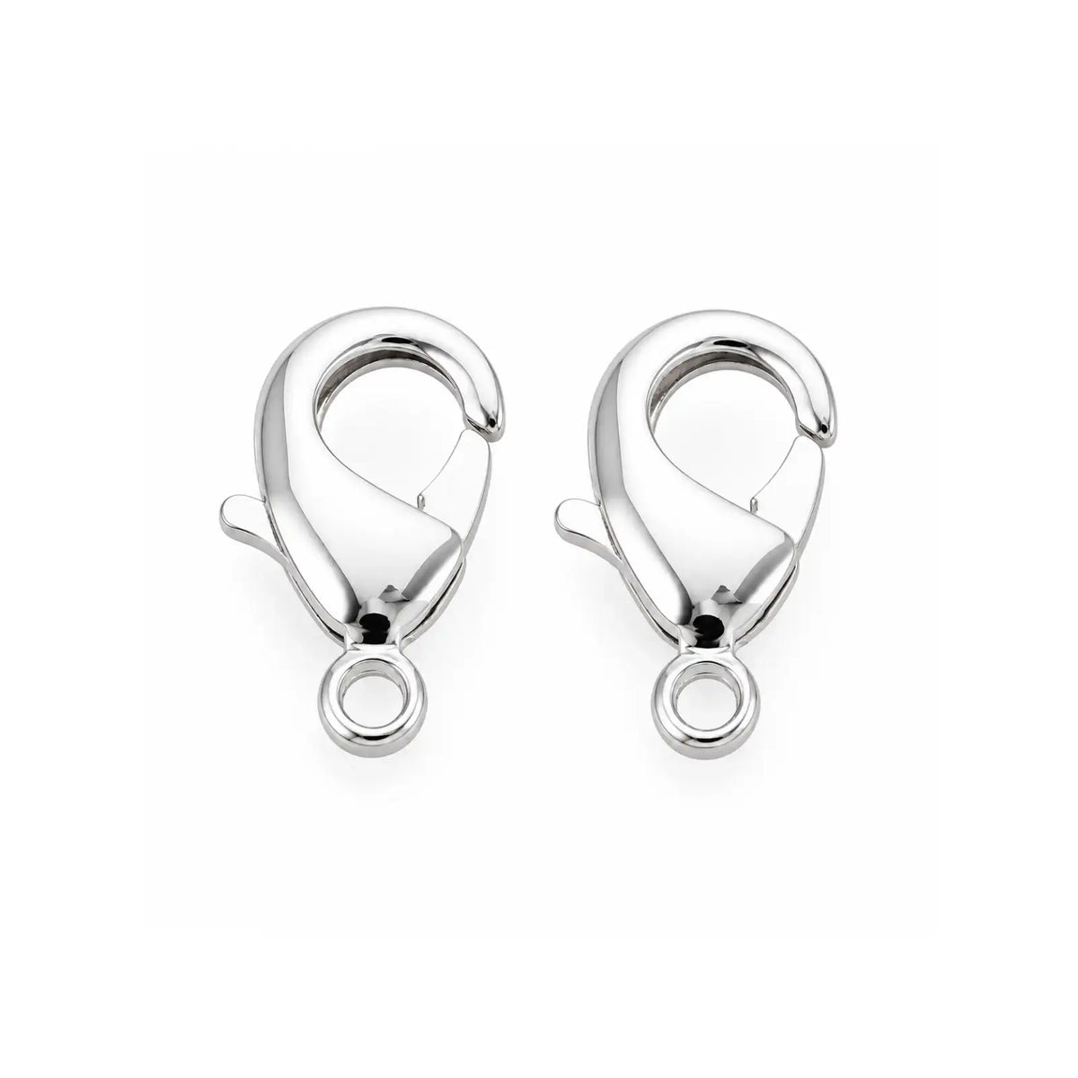 BrassLobsterClasp-15mm-SterlingSilver - The Argus Collection