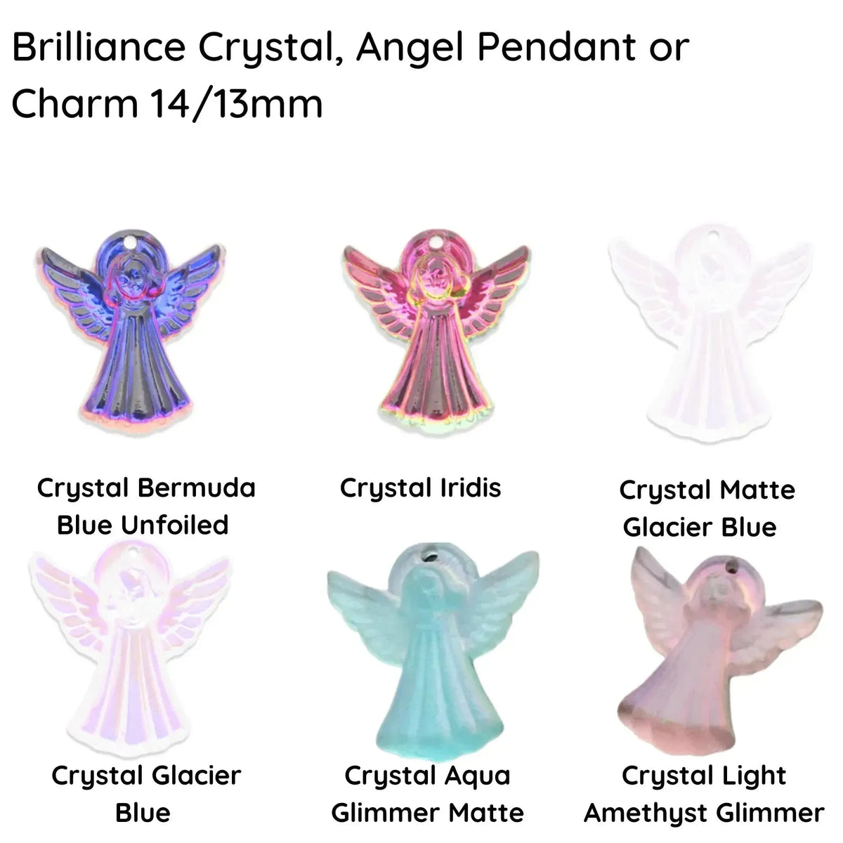 Brilliance Crystal Angel Pendant or Charm - The Argus Collection