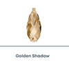 Brilliance Crystal Briolettes, 6010, 13x6.5mm, Golden Shadow - The Argus Collection