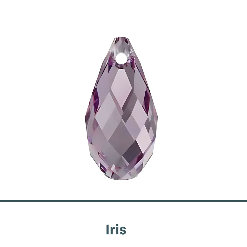 Brilliance 6010 Crystal Briolettes, Iris, 13x6.5mm - The Argus Collection