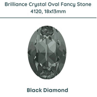 Brilliance Crystal, 4120 (18x13mm) Fancy Stones, Black Diamond - The Argus Collection