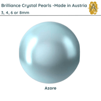 Brilliance Crystal Pearls, Azore, 5810, 3, 4, 6 or 8mm - The Argus Collection