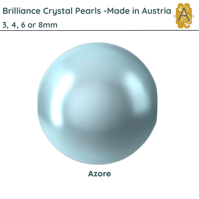 Brilliance Crystal Pearls, Azore, 5810, 3, 4, 6 or 8mm - The Argus Collection