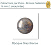 Cabochon par Puca, 18mm, Bronze Collection, 3 Colors - The Argus Collection