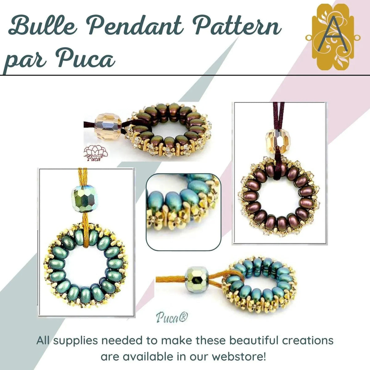 Bulle Pendant Pattern par Puca - The Argus Collection