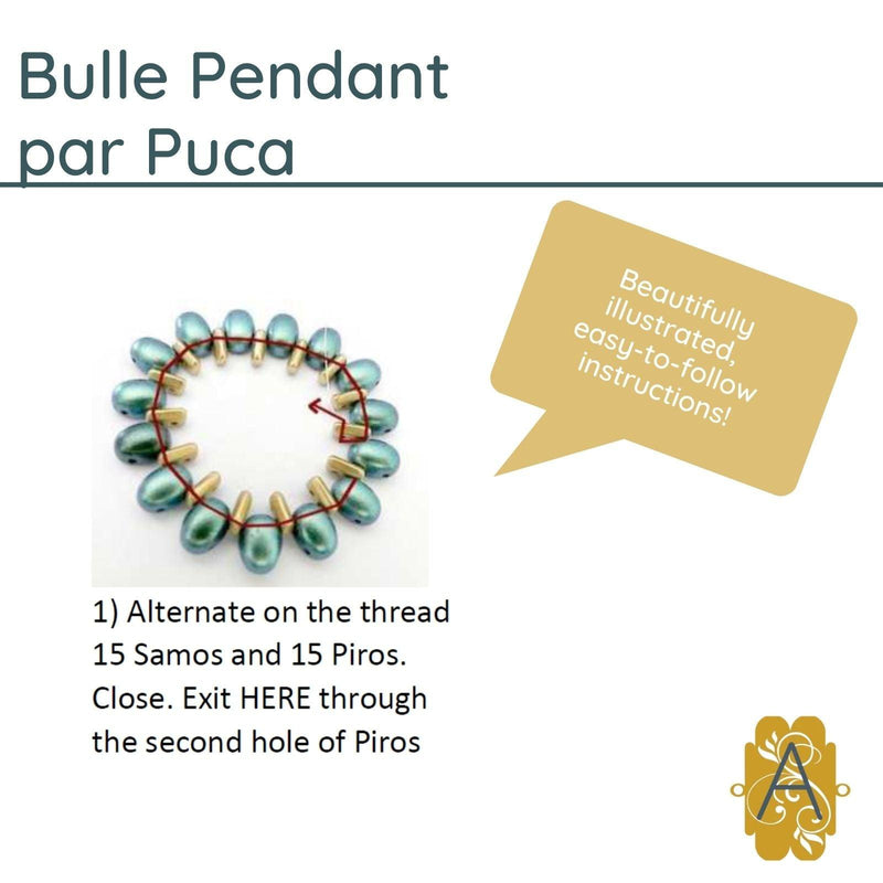 Bulle Pendant Pattern par Puca - The Argus Collection