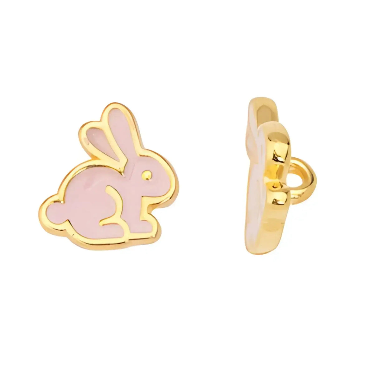 Bunny Buttons, 24K Gold Plate, 2 Pcs - The Argus Collection