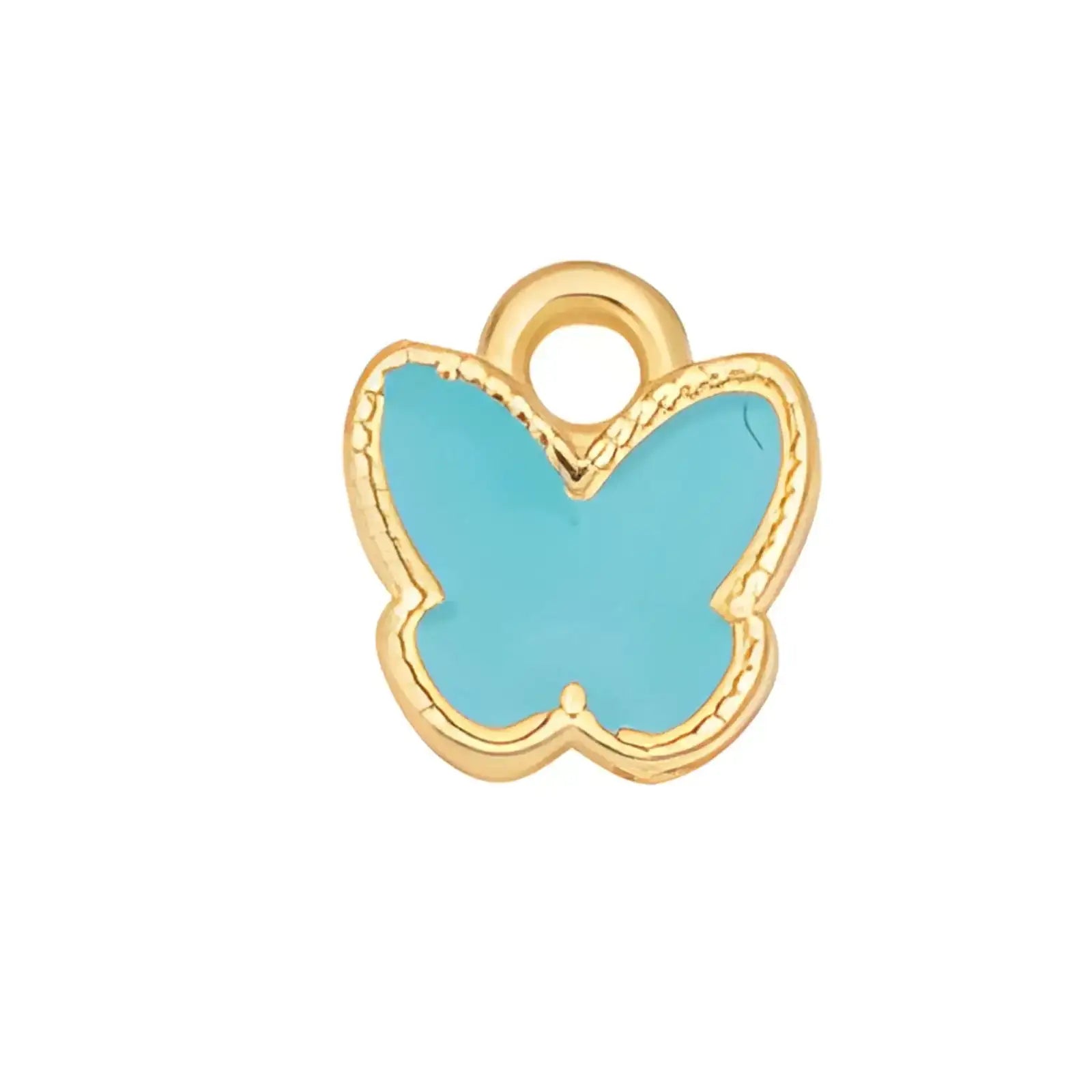 Butterfly Pendant or Charm, 24K Gold Plated, 2 Pcs - The Argus Collection