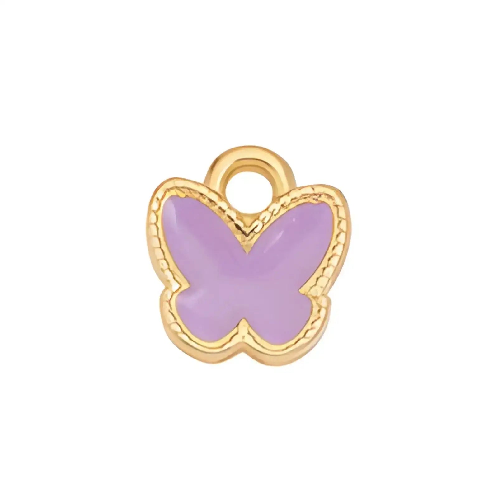 Butterfly Pendant or Charm, 24K Gold Plated, 2 Pcs - The Argus Collection