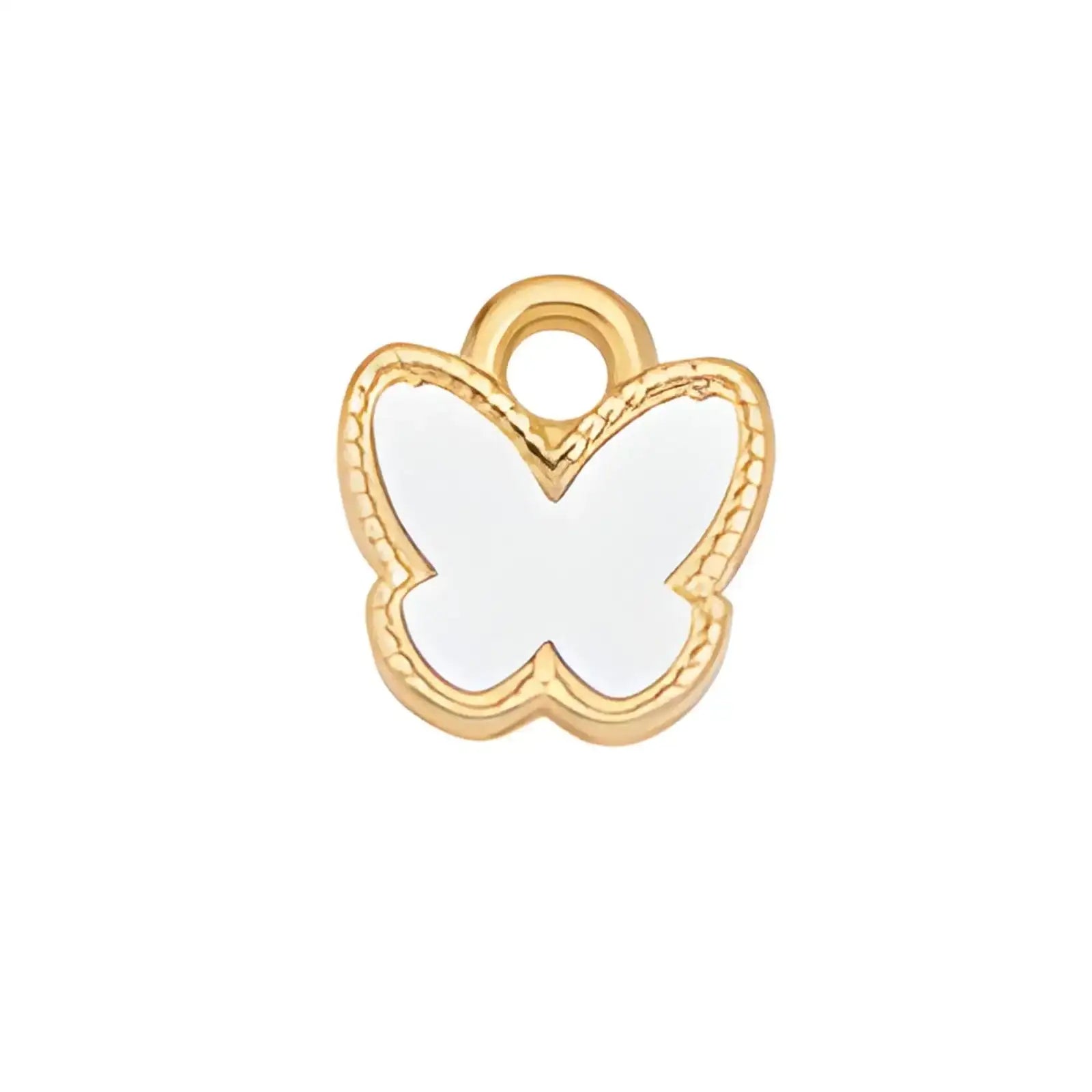 Butterfly Pendant or Charm, 24K Gold Plated, 2 Pcs - The Argus Collection