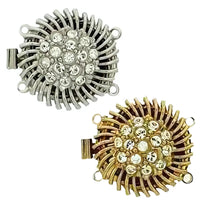 Claspgarten Bella, 2-Strand Box Clasp with Austrian Crystals, 2 Finishes - The Argus Collection