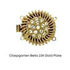 Claspgarten Bella, 2-Strand Box Clasp with Austrian Crystals, 2 Finishes - The Argus Collection