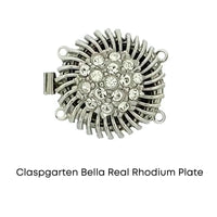 Claspgarten Bella, 2-Strand Box Clasp with Austrian Crystals, 2 Finishes - The Argus Collection