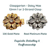 Claspgarten, Daisy Mae 1 or 2-Strand Box Clasp, 2 Finishes - The Argus Collection