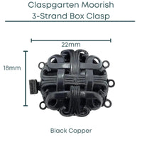 Claspgartn Moorish, 1 or 3-Strand Box Clasp, 2 Finishes - The Argus Collection