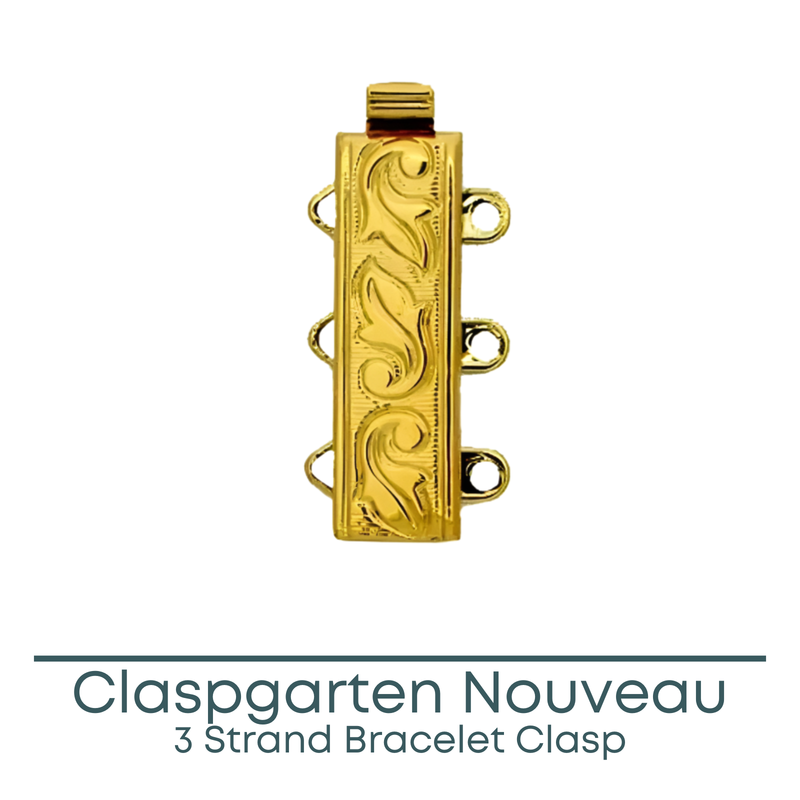 Claspgarten Nouveau, 3-Strand Clasp, 2 Finishes