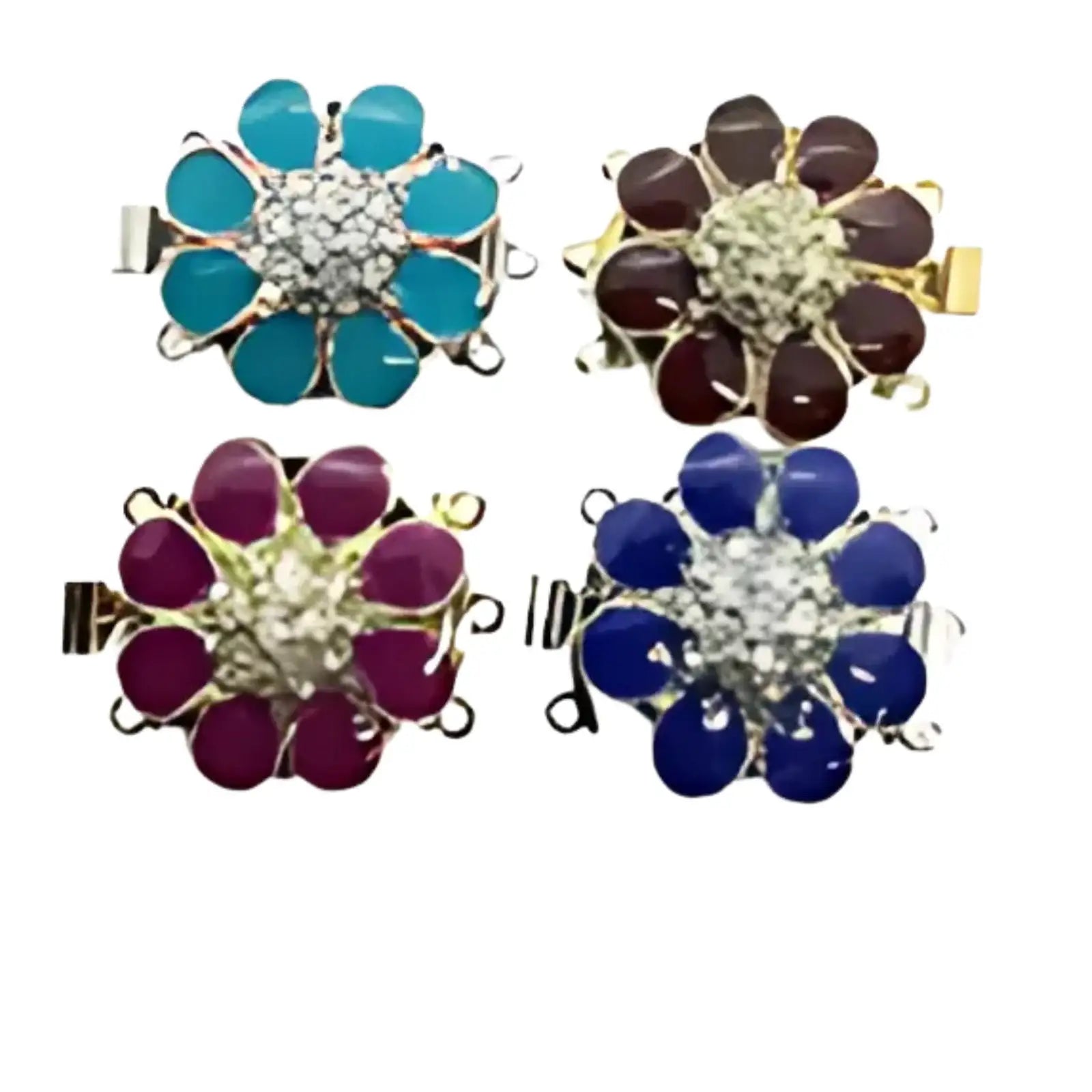 Claspgarten Petal, 3-Strand Box Clasp, 5 Colours - The Argus Collection