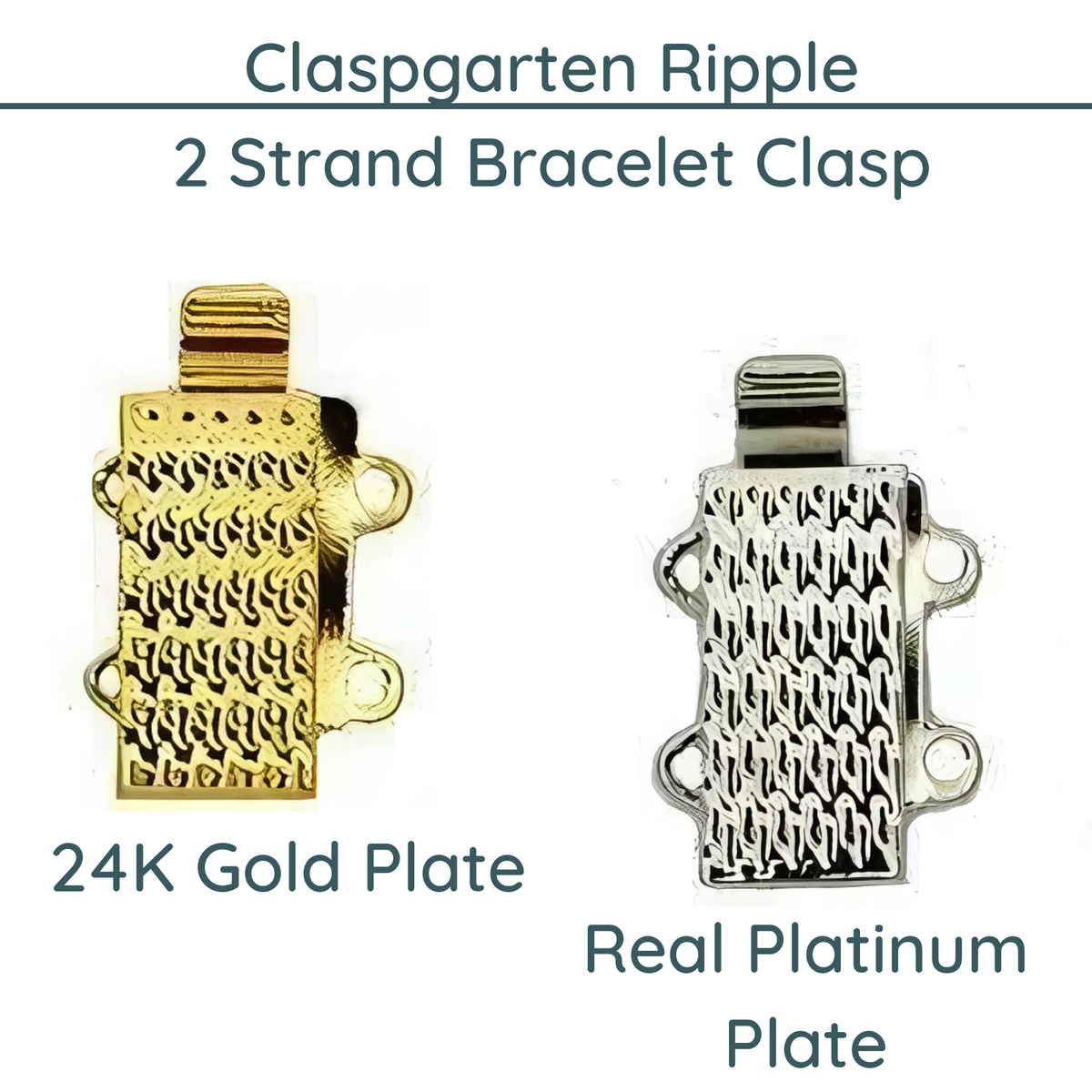 Ripple 2-Strand Box Clasp, in 2 Finishes - The Argus Collection