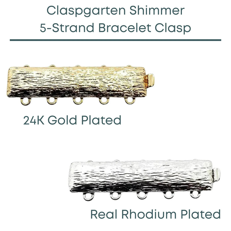 Shimmer, 5-Strand Bracelet Clasp, by Claspgarten, 25x19mm - The Argus Collection