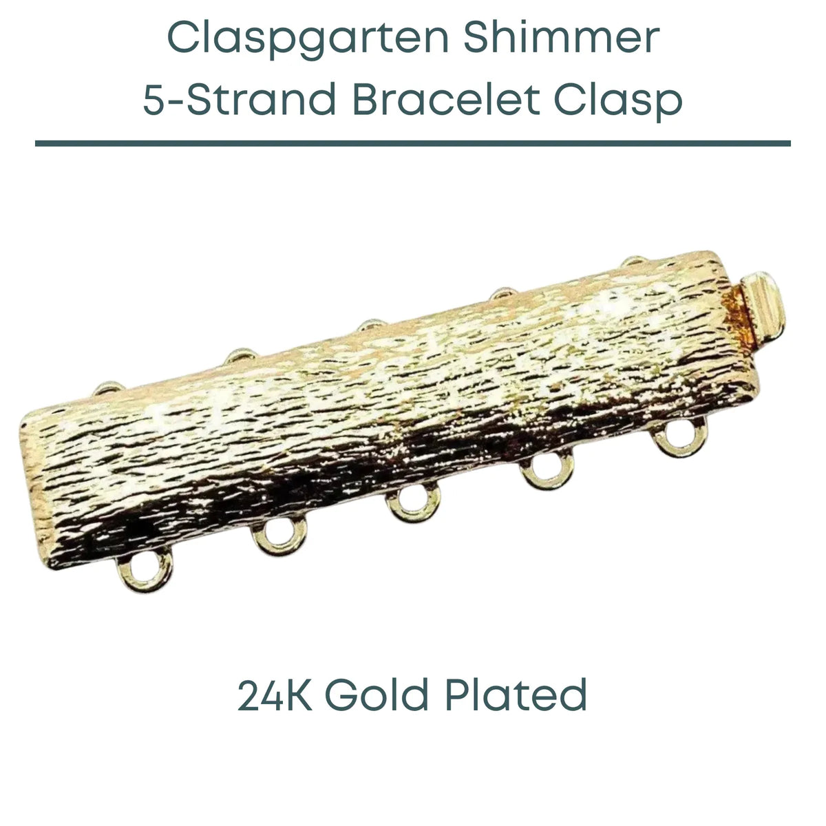 Shimmer, 5-Strand Bracelet Clasp, by Claspgarten, 25x19mm - The Argus Collection
