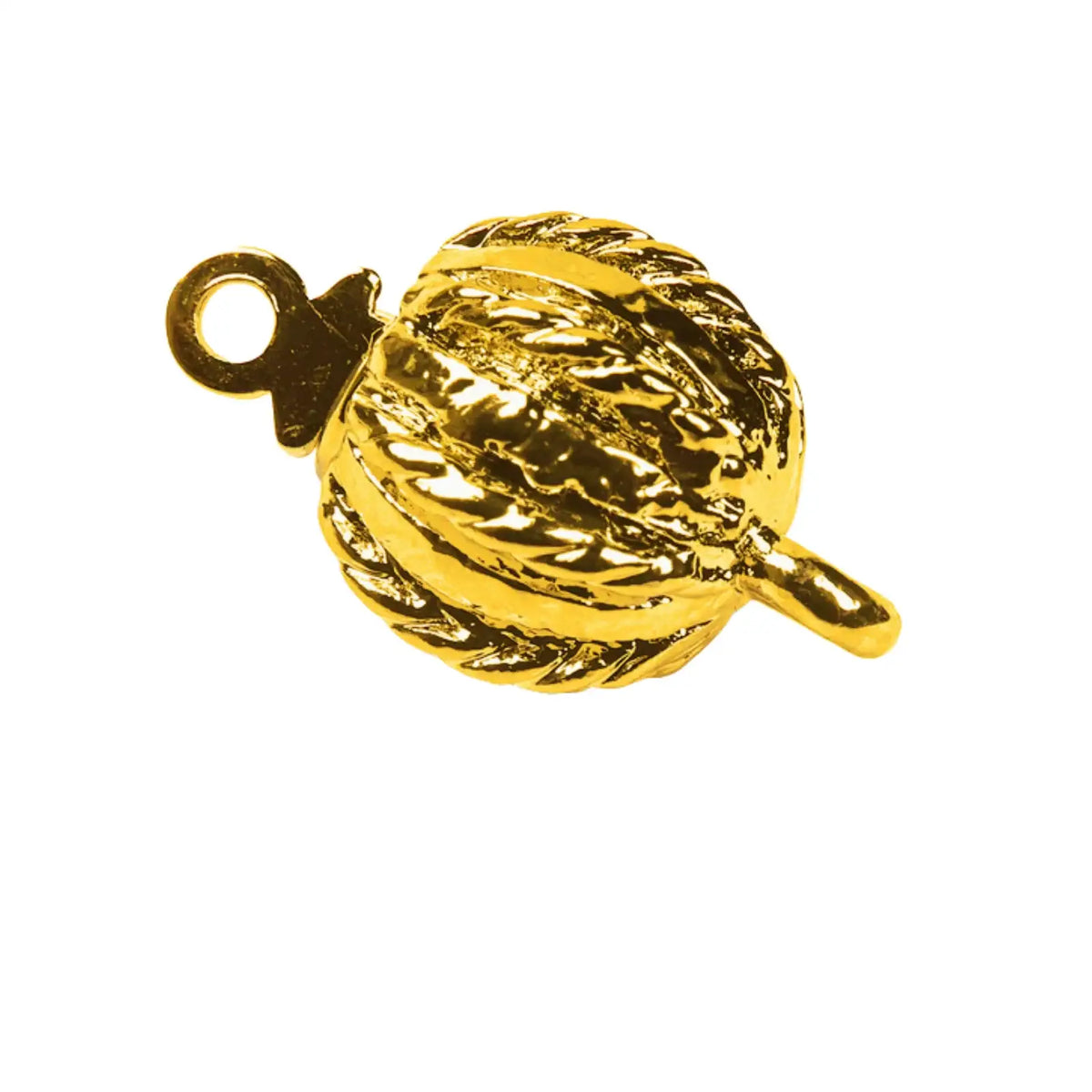 Claspgarten Structured Melon, 23K Gold Plate Clasp, 1-strand - The Argus Collection
