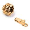 Claspgarten Structured Melon, 23K Gold Plate Clasp, 1-strand - The Argus Collection