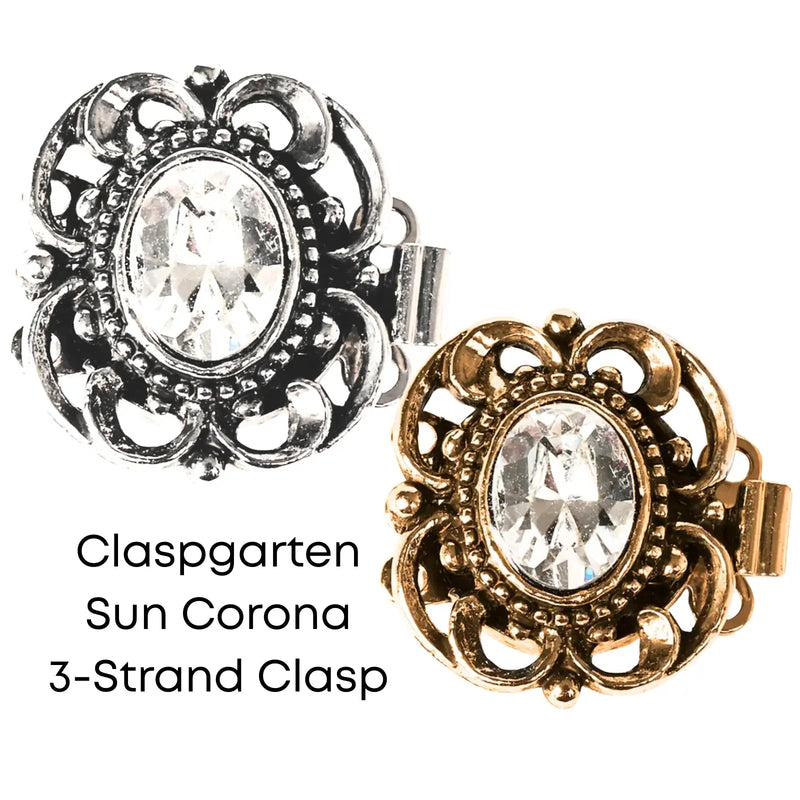 Claspgarten Sun Corona, 3-Strand Box Clasp - The Argus Collection