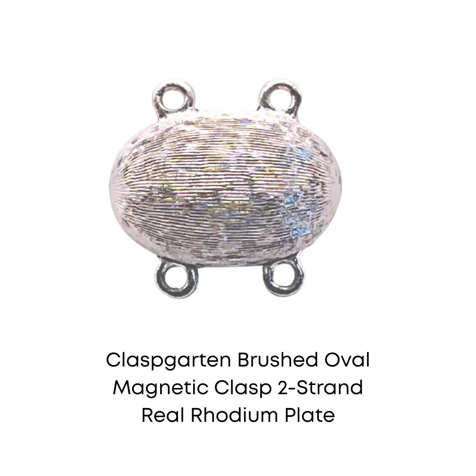 Claspgarten Brushed Oval, Magnetic Clasp, 1 or 2 Strands - The Argus Collection