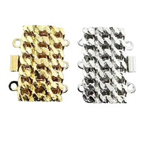 Claspgarten Trellis, Large 3-Strand Box Clasp, 2 Finishes - The Argus Collection
