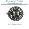 Claspgarten Vintage, 1-Strand Box Clasp, 2 Finishes - The Argus Collection