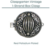 Claspgarten Vintage, 1-Strand Box Clasp, 2 Finishes - The Argus Collection