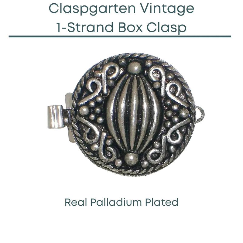 Claspgarten Vintage, 1-Strand Box Clasp, 2 Finishes - The Argus Collection