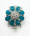 Petal 3-Strand Box Clasp in 5 Colours - The Argus Collection