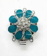 Petal 3-Strand Box Clasp in 5 Colours - The Argus Collection