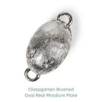 Claspgarten Brushed Oval, Magnetic Clasp, 1 or 2 Strands - The Argus Collection