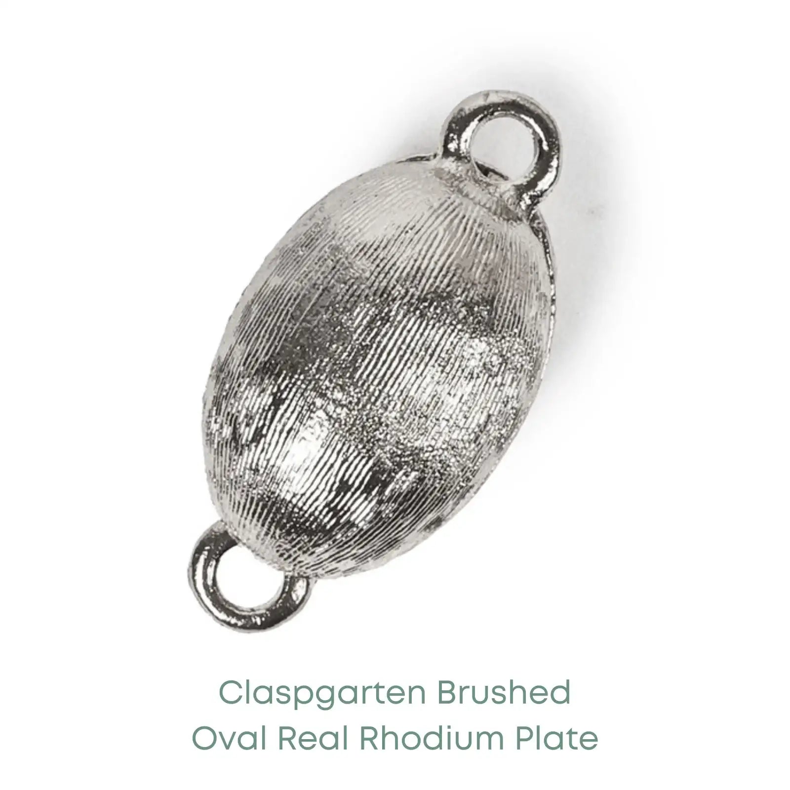 Claspgarten Brushed Oval, Magnetic Clasp, 1 or 2 Strands - The Argus Collection
