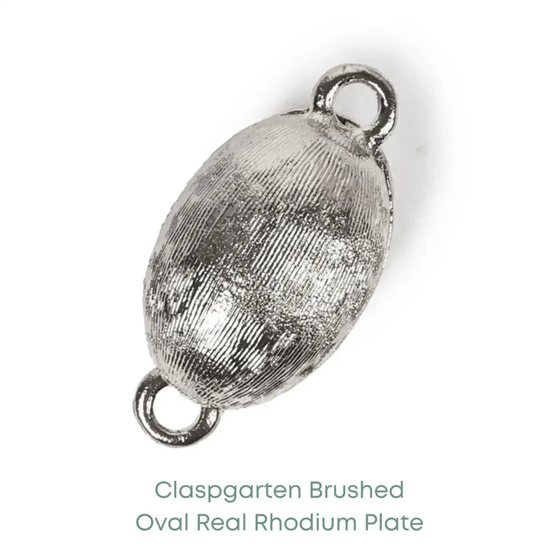 Claspgarten Brushed Oval, Magnetic Clasp, 1 or 2 Strands - The Argus Collection
