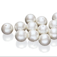 Cotton Pearls by Miyuki, Ivory, 12, 14 & 20mm