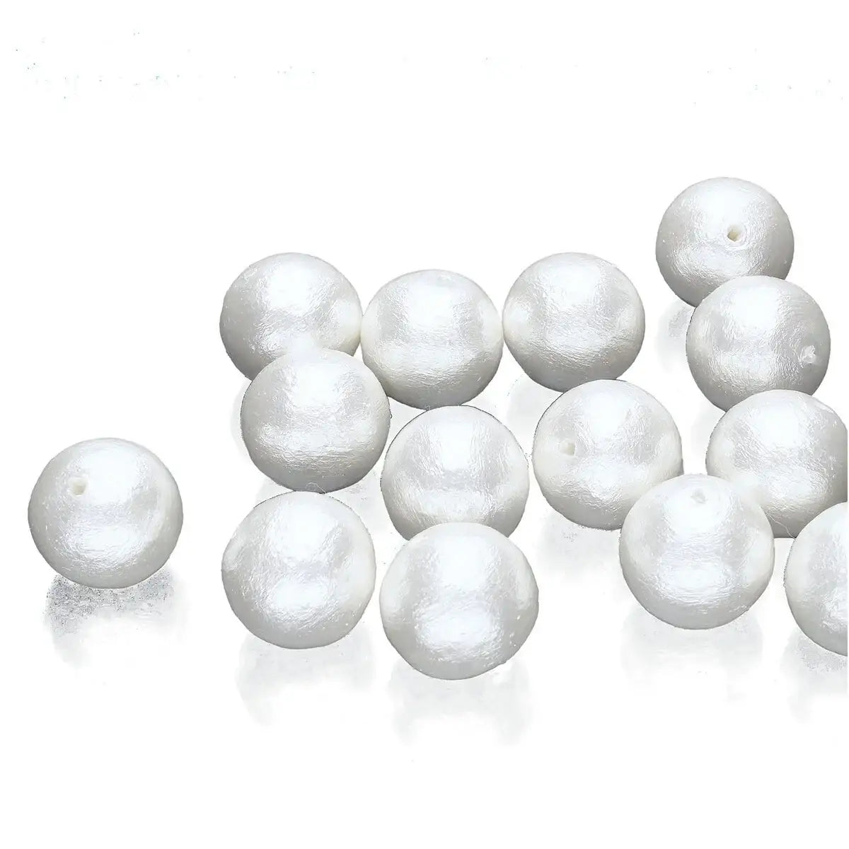 Cotton Pearls by Miyuki, White, 12, 14 & 20mm