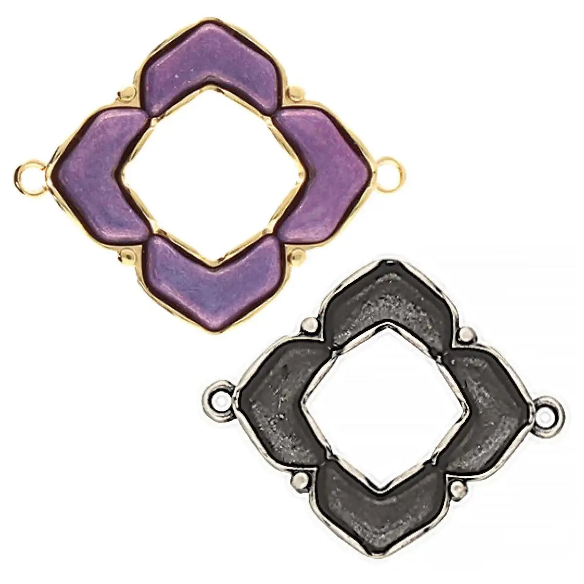 Cymbal Notino Chevron Bead Connector with Glue-in Elements, 1 pc.