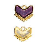 Cymbal Ramos Chevron Bead Pendant, Glue In Setting, 2 Pcs.