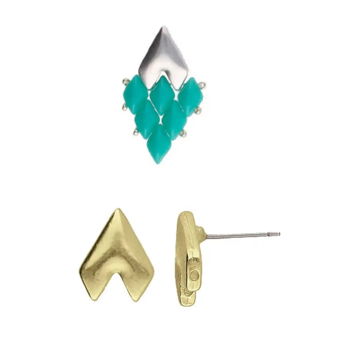 Cymbal Provatas II GemDuo Earring Posts, 1 pair